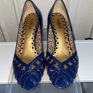 Lightly worn peep toe heels